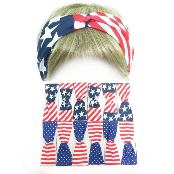 MK-HB1016 Head Wrap American Flag Printed : 1 DZ