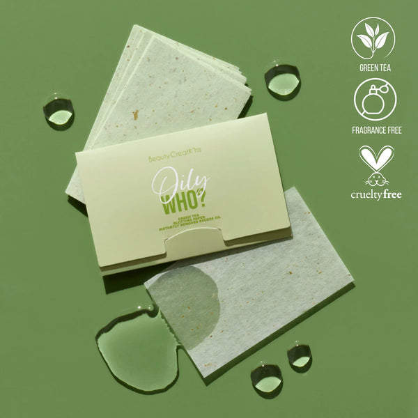 BC-OCP01 'OILY WHO?' Green Tea Blotting Paper : 2 DZ